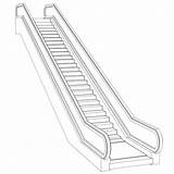 Escalator Rolltreppe Skizze Cadre Vecteur Drahtrahmen übertragen Rendent Blueprint Betrag Corel Abgehobenen Im sketch template