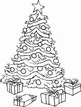 Coloring Tree Christmas Pages Big Printable Presents Trees Color Outline Drawing Print Kids Present Sheets Giant Gifts Santa Getcolorings Popular sketch template