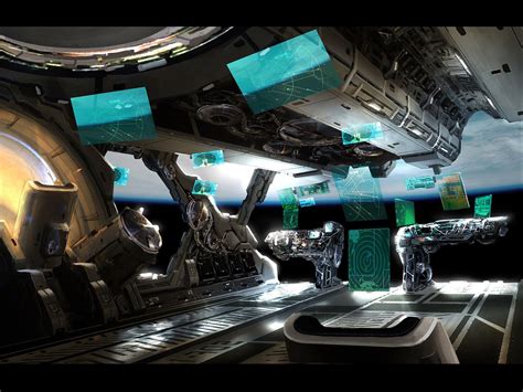 small ship bridge scifi interior spaceship interior futuristic
