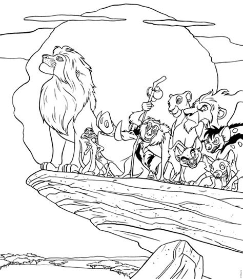 lion king animal coloring pages