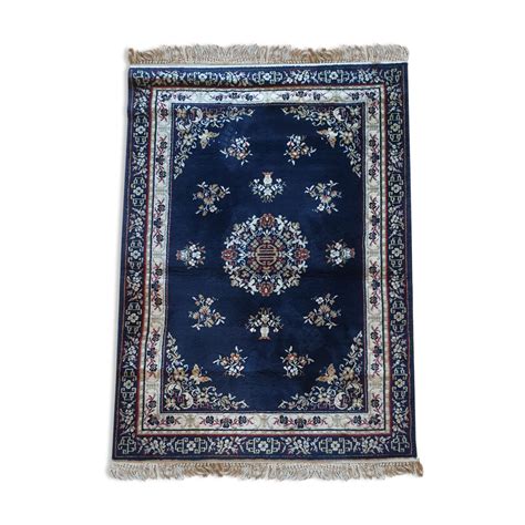 tapis persan bleu nuit xcm selency