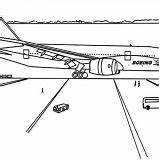 Coloring Airport Kids Boeing Dreamliner Landing Just sketch template