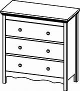 Dresser Clipart Drawer Clipground Drawers Chest sketch template