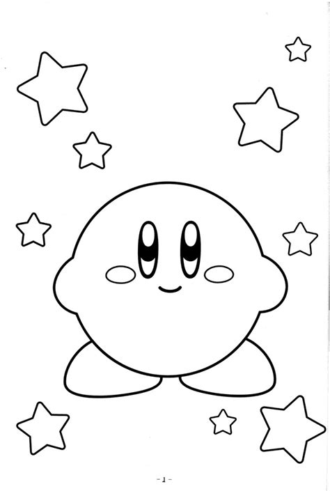 printable kirby coloring pages  kids
