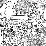 Coloring Pages Weed Stoner Psychedelic Print Leaf Trippy 420 Color 70s Printable Drawing Pot Sheet Book Getcolorings Getdrawings Sketch Tumblr sketch template