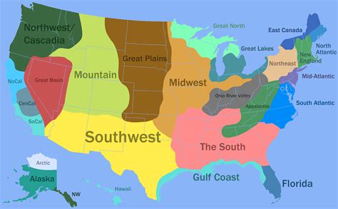 subjective regional map  america rmapporn