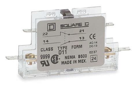 square  auxiliary contact   amps instantaneous type cgd grainger