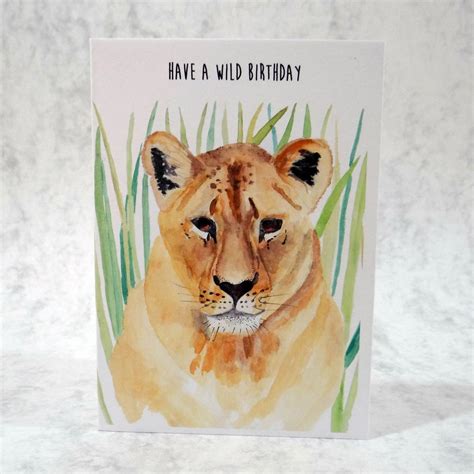 lioness birthday card pippa paper