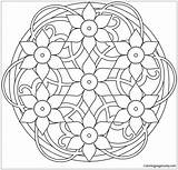 Mandala Coloring Pages Adult Adults Mandalas Color Spring Printable Colouring Simple Easter Designs Unique Holiday Sheets Print Daffodil Kids Para sketch template