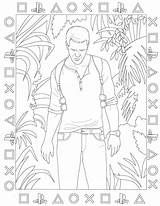 Drake Nathan Colouring sketch template