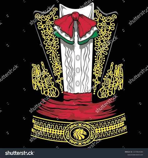 charro suit silhouette  black background stock vector royalty   shutterstock