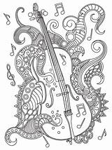 Coloring Pages Kolorowanka Music Gst Mandala Violin Muzyka Adult Adults Da Colouring Deviantart Colorir sketch template