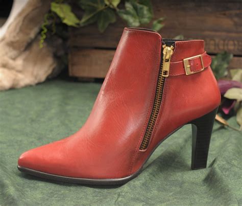 red ankle boots  love story home blog