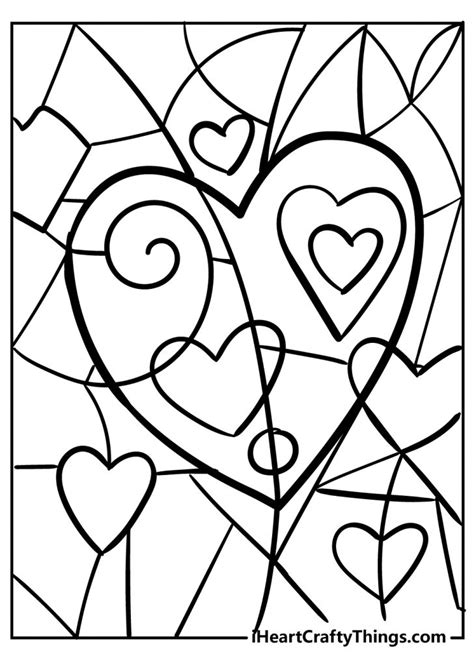 heart coloring pages    printables