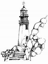 Landscapes Lighthouses sketch template