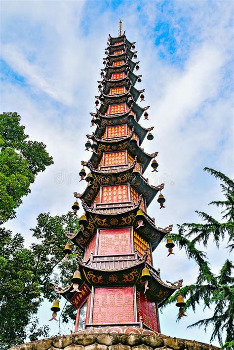 thousand buddha pagoda editorial photo image  china