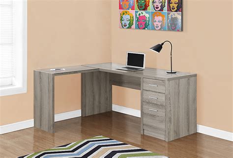 monarch specialties  shaped computer desk  grey  home depot canada