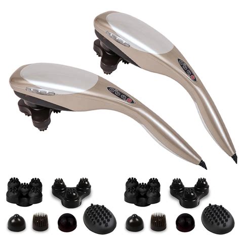 Soga 2x Hand Held Full Body Massager With 6 Attachments Back Pain