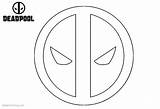 Deadpool Logo Coloring Pages Printable Template Kids Adults Bettercoloring sketch template