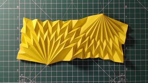 paper folding pattern  waveform easy steps youtube