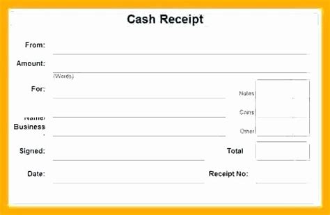 cash payment receipt template luxury  cash receipt template word