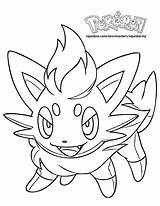 Pokemon Coloring Pages Zorua Flareon Boys Drawing Super Color Cute Kawaii Printable Games Getcolorings Go Getdrawings Kids Eevee sketch template