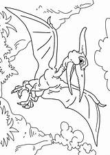 Pteranodon Dinosaur Coloring sketch template