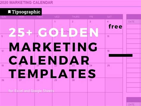 tipsographiccom  marketing calendar templates  excel goog