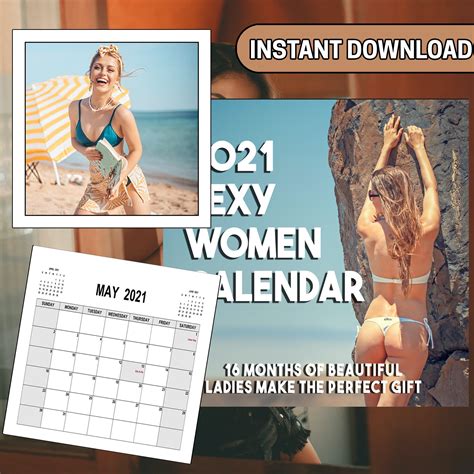 sexy women  calendar planner book instant etsy