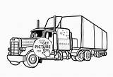 Truck Semi Coloring Trailer Pages Line Drawing Horse Kids Colouring Printables Clipartmag Draw Choose Board Bubakids sketch template