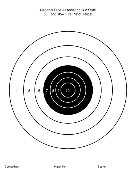 printable pistol targets printable templates