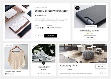 minimalistic ecommerce uikit  psd file  psd ui