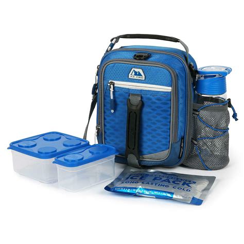 az pro high performance dual compartment lunch pack  piece set blue nortram retail