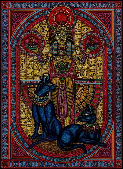 bastet bast the cat goddess posters by cherrieb redbubble