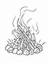 Bonfire Campfire sketch template