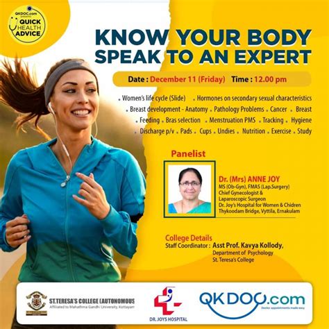 know your body speak to an expert awareness program on women s health