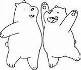 Bare Bears Escandalosos Coloriages Ours Pardo Polaire Grizz 2058 sketch template