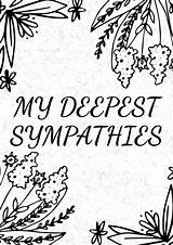 Sympathy Condolences Deepest Sympathie Digitally Support Profond Texte sketch template