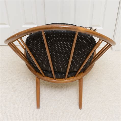 modern wooden barrel chair  empire wood ottoman ebth