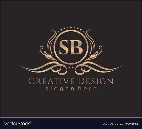 initial sb beauty monogram  elegant logo design