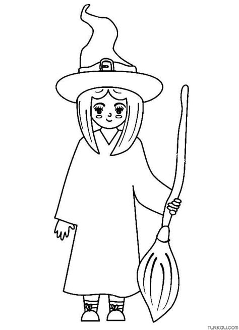 halloween witches broom coloring pages