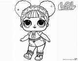 Lol Surprise Coloring Pages Doll Hoops Mvp Glitter Printable Color Getcolorings Print Bettercoloring sketch template
