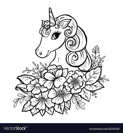 doodle art unicorn