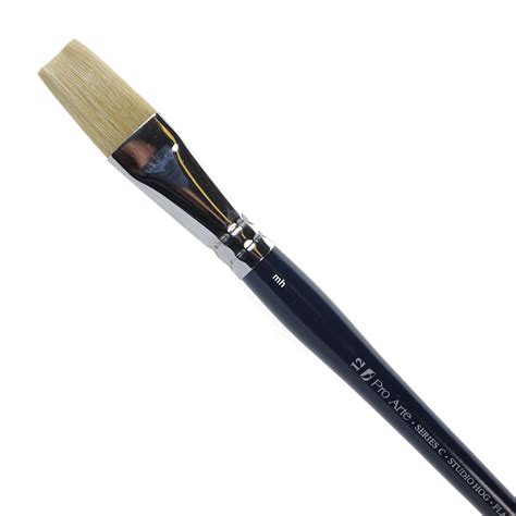 pro arte series  flat brushes oil acrylic paint brush hogs hair