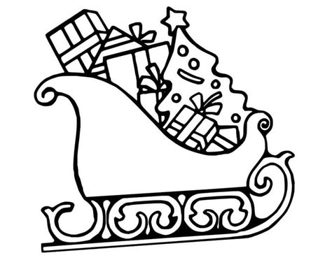 santa claus sleigh coloring page  printable coloring pages  kids