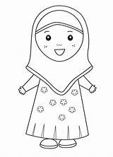 Mewarnai Muslim Paud Tk Kartun Muslimah Malvorlagen Mudah Hijab Musulman Sketsa Islami Soleh Ausmalbilder Aneka Maternelle Kindergarten Lieder Buku Feuilles sketch template