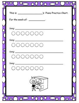 piano practice charts worksheets teaching resources tpt piano practice chart teaching