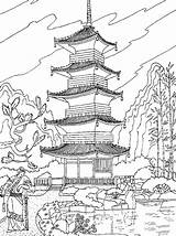 Coloriage Visiter Chinois Japonais sketch template