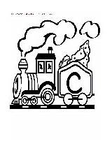 Coloring Alphabet Train Pages Book Kids Print sketch template