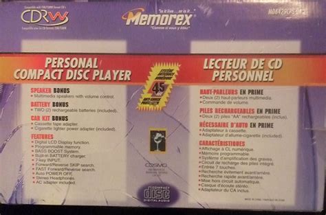 Memorex Personal Compact Disc Player And Car Kit Brand New In Box
